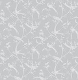 Brewster 2734-24896 Norwich Light Grey Bird Trail Wallpaper