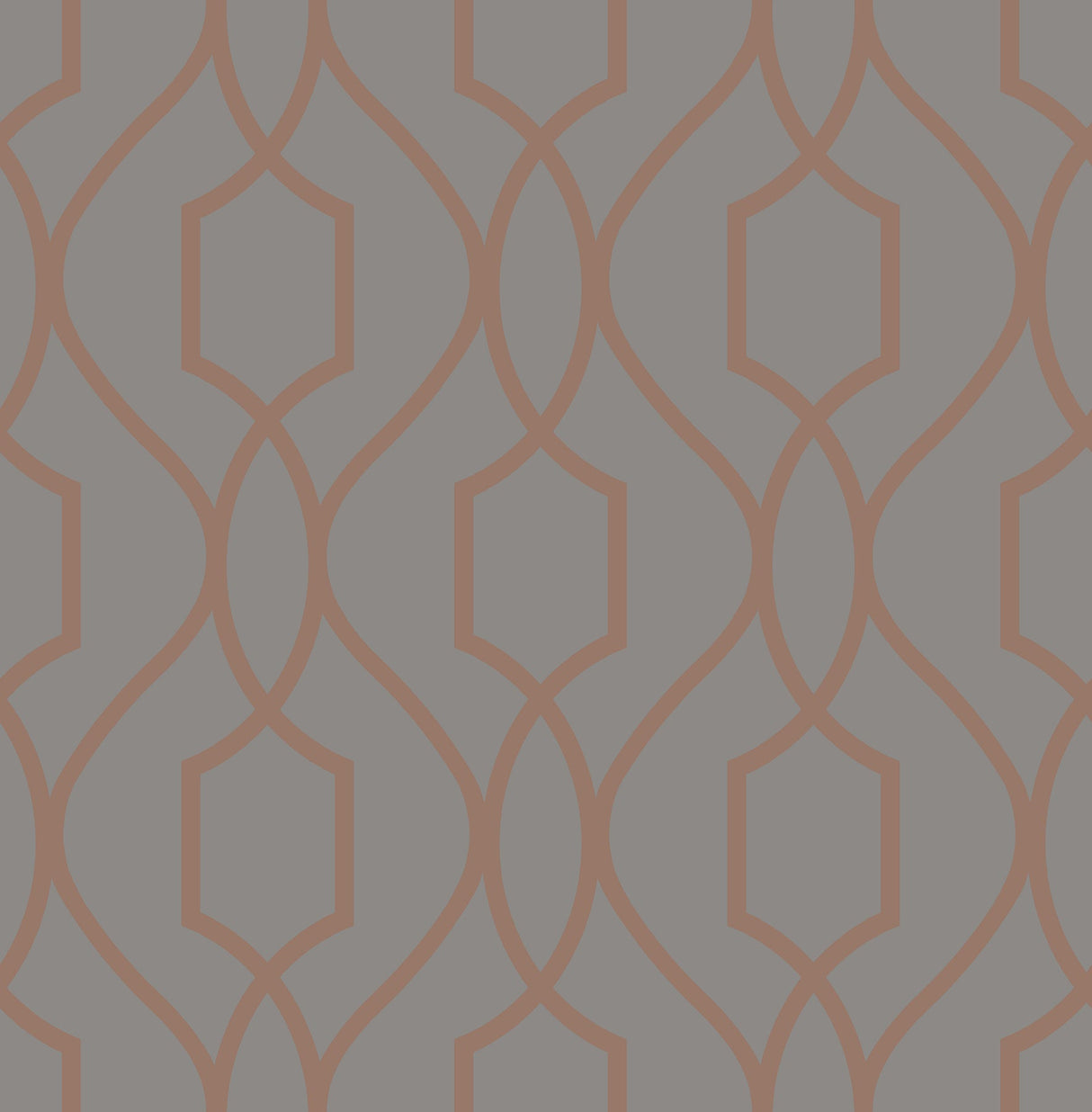 Brewster 2734-42428 Chester Grey Trellis Wallpaper