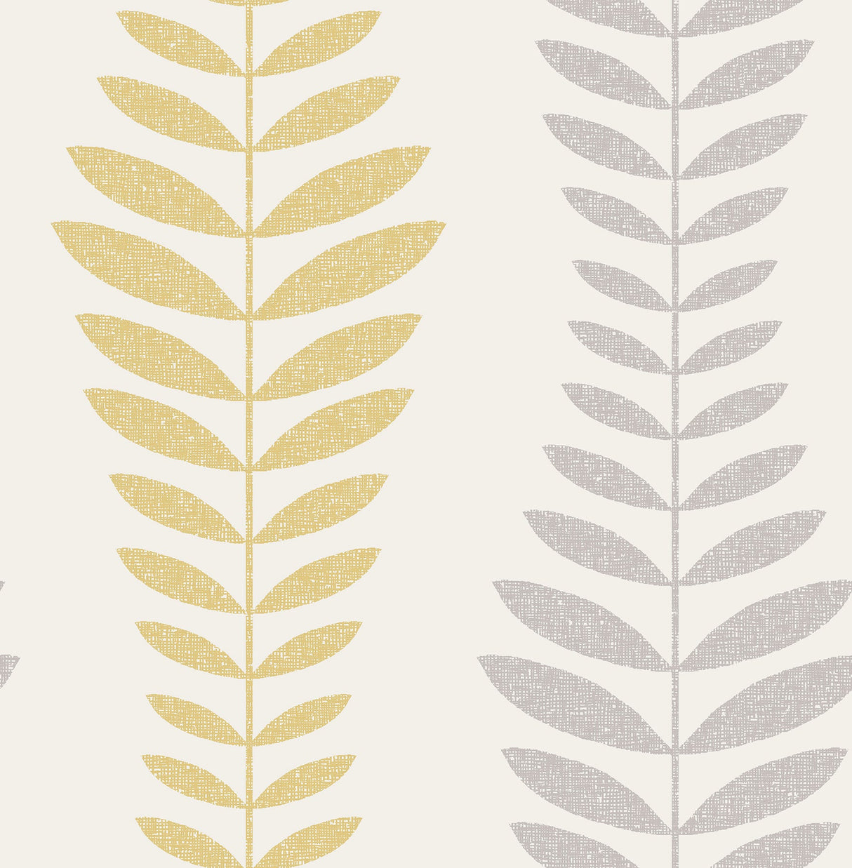 Brewster 2734-42432 Sandnes Mustard Leaf Stripe Wallpaper