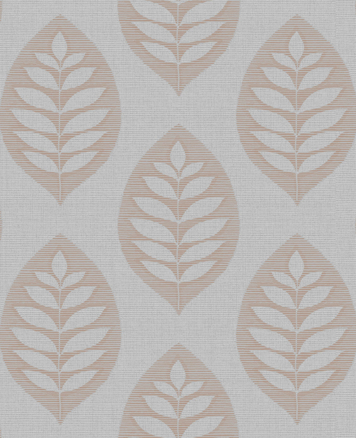 Brewster 2734-42434 Harstad Grey Leaf Wallpaper