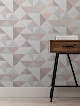 Brewster 2734-42435 Exeter Grey Geometric Wallpaper