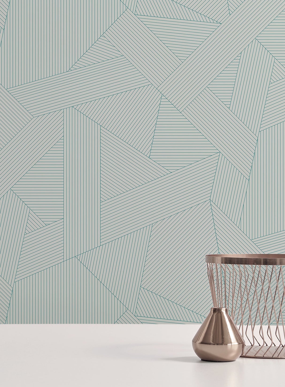 Brewster 2734-M1481 Preston Light grey Geometric Wallpaper