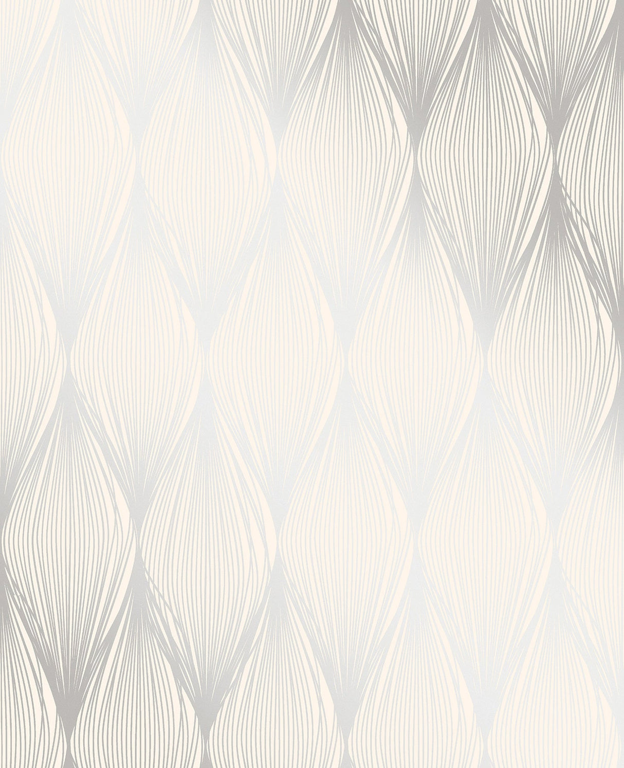 Decorline 2735-23324 Gleam Silver Linear Ogee Wallpaper