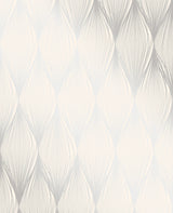 Decorline 2735-23324 Gleam Silver Linear Ogee Wallpaper