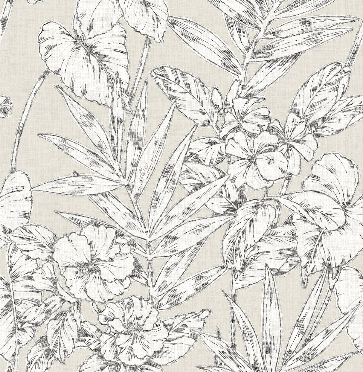 A-Street Prints 2744-24104 Fiji Beige Floral Wallpaper