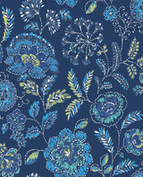 A-Street Prints 2744-24112 Tropez Navy Jacobean Wallpaper