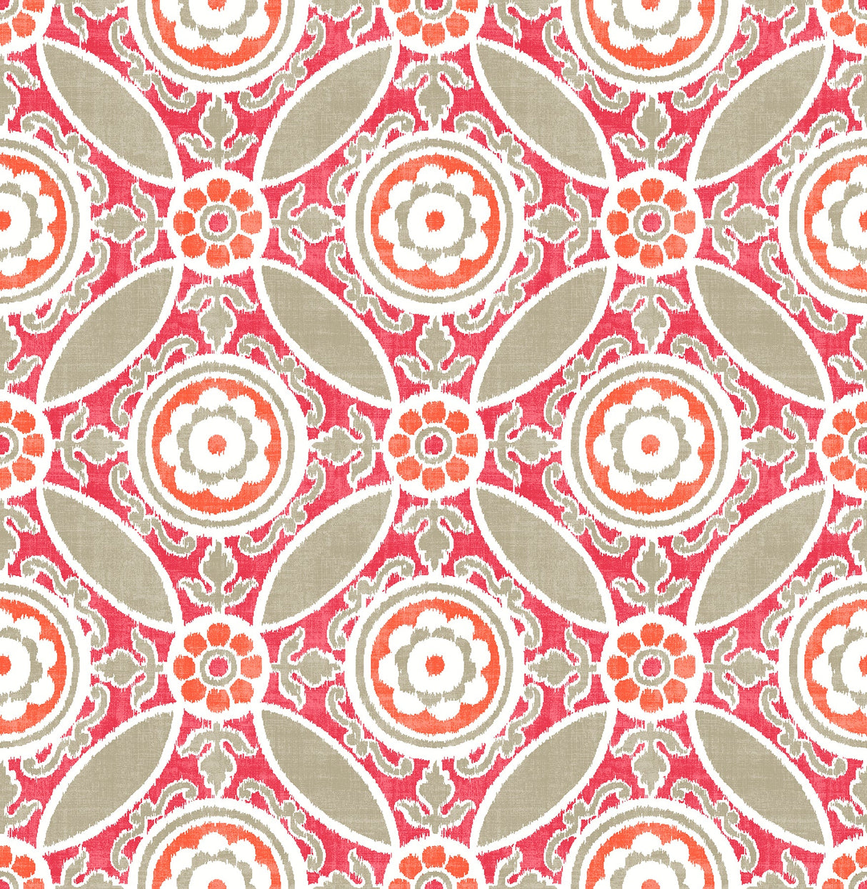 A-Street Prints 2744-24113 Maya Pink Medallion Wallpaper