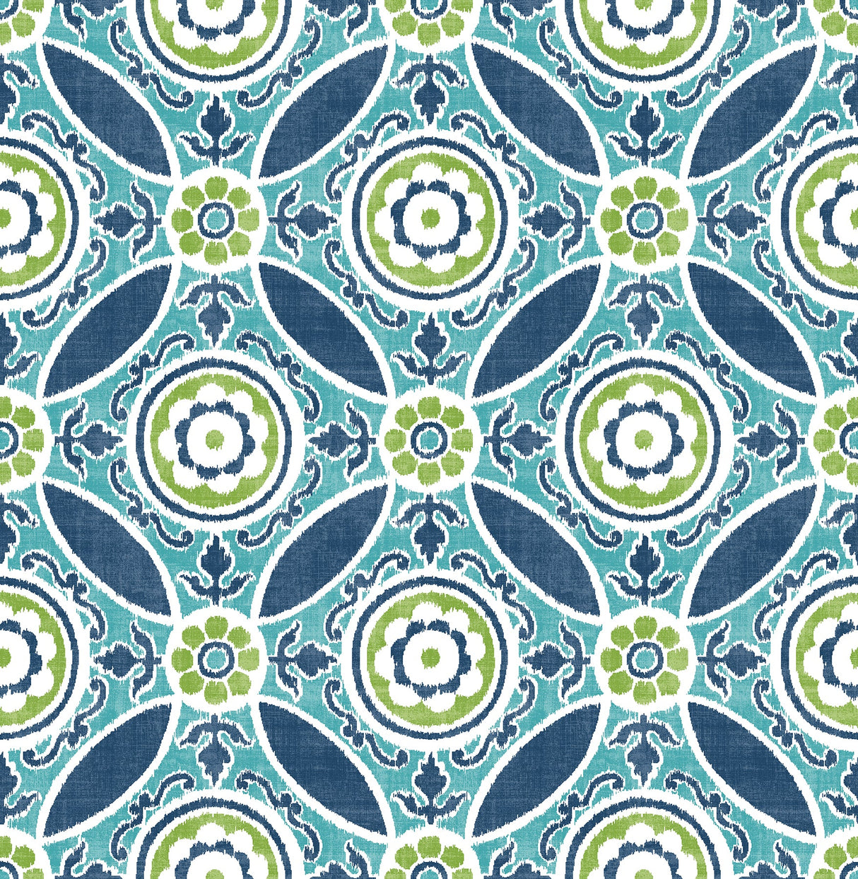 A-Street Prints 2744-24115 Maya Teal Medallion Wallpaper