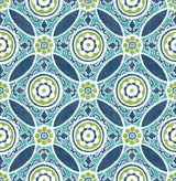 A-Street Prints 2744-24115 Maya Teal Medallion Wallpaper