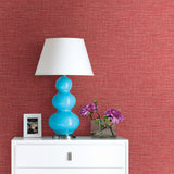 A-Street Prints 2744-24117 Exhale Coral Faux Grasscloth Wallpaper