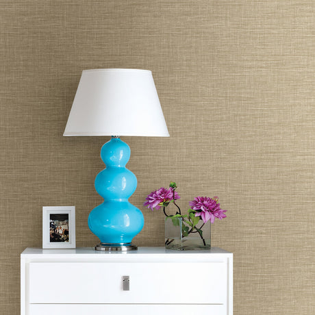 A-Street Prints 2744-24121 Exhale Taupe Faux Grasscloth Wallpaper