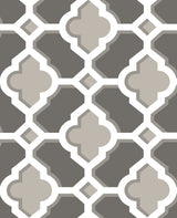 A-Street Prints 2744-24122 Lido Grey Quatrefoil Wallpaper