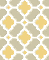 A-Street Prints 2744-24124 Lido Mustard Quatrefoil Wallpaper