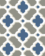 A-Street Prints 2744-24125 Lido Navy Quatrefoil Wallpaper