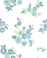 A-Street Prints 2744-24127 Malaga Green Floral Wallpaper