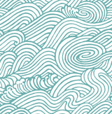 A-Street Prints 2744-24129 Mare Teal Wave Wallpaper