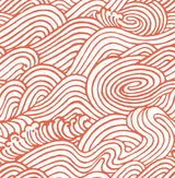 A-Street Prints 2744-24130 Mare Red Wave Wallpaper