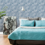 A-Street Prints 2744-24132 Mare Navy Wave Wallpaper