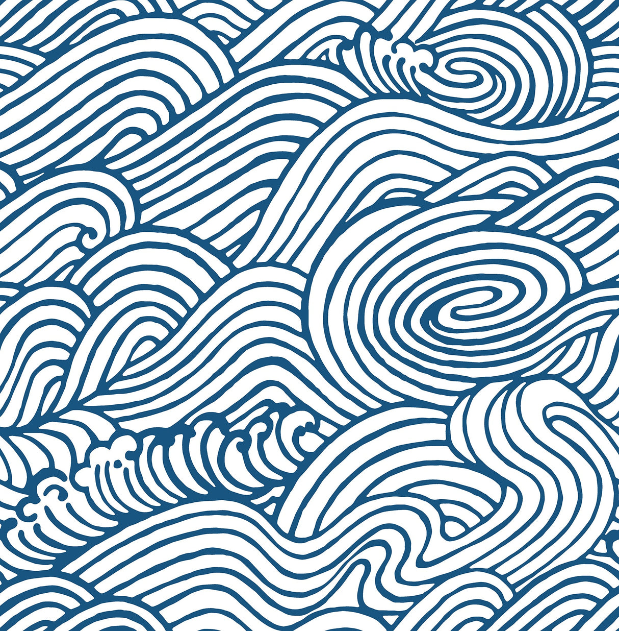 A-Street Prints 2744-24132 Mare Navy Wave Wallpaper