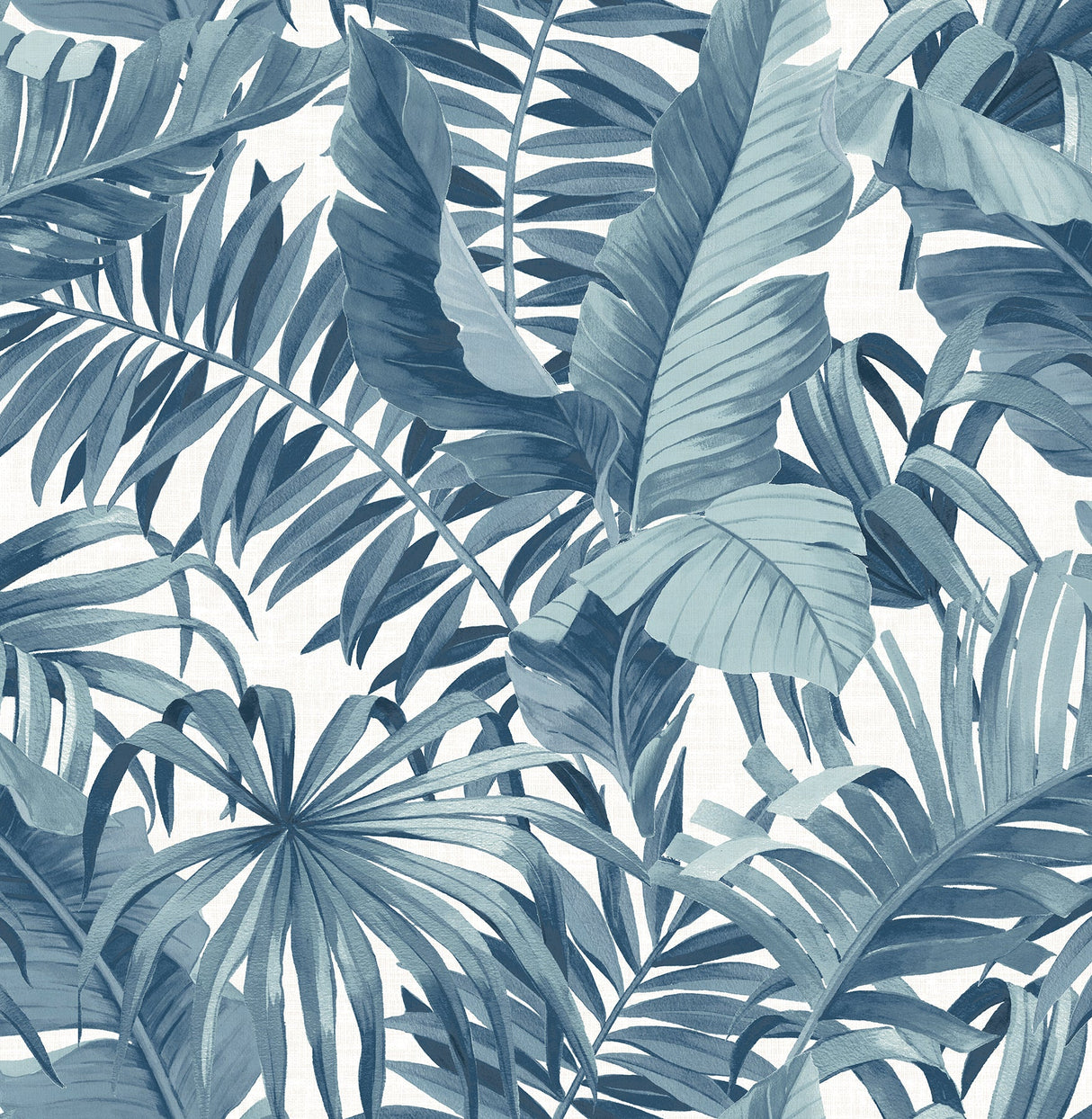 A-Street Prints 2744-24133 Alfresco Navy Palm Leaf Wallpaper