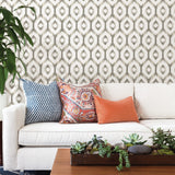 A-Street Prints 2744-24140 Lucia Grey Diamond Wallpaper