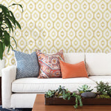 A-Street Prints 2744-24141 Lucia Yellow Diamond Wallpaper