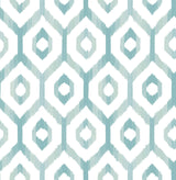 A-Street Prints 2744-24142 Lucia Teal Diamond Wallpaper