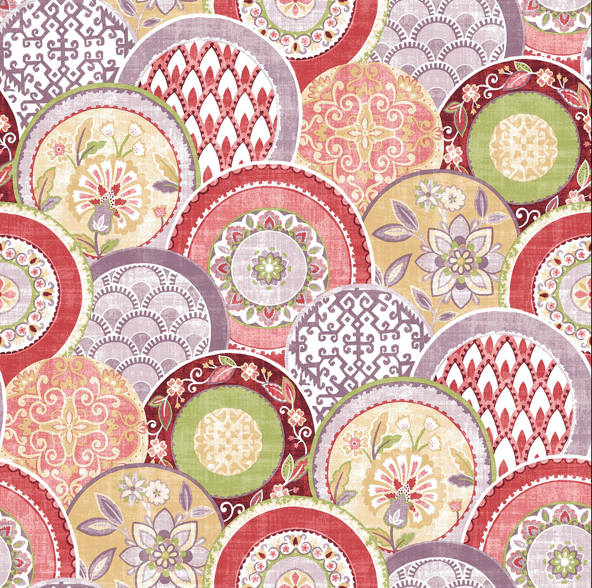 A-Street Prints 2744-24149 Laguna Pink Plate Wallpaper