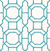 A-Street Prints 2744-24150 Summer Teal Trellis Wallpaper