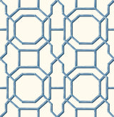 A-Street Prints 2744-24151 Summer Blue Trellis Wallpaper