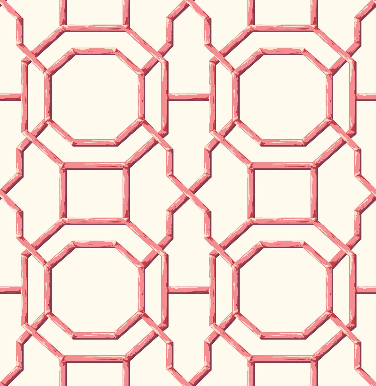 A-Street Prints 2744-24152 Summer Coral Trellis Wallpaper