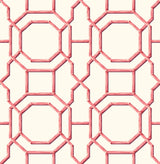 A-Street Prints 2744-24152 Summer Coral Trellis Wallpaper