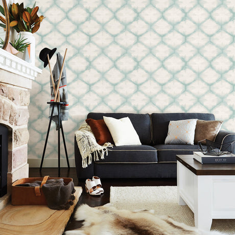 A-Street Prints 2744-24159 Zanzibar Aqua Shibori Wallpaper