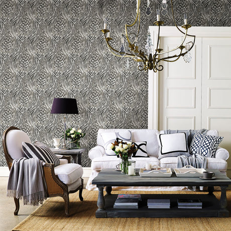 A-Street Prints 2763-24204 Splendid Platinum Animal Print Wallpaper