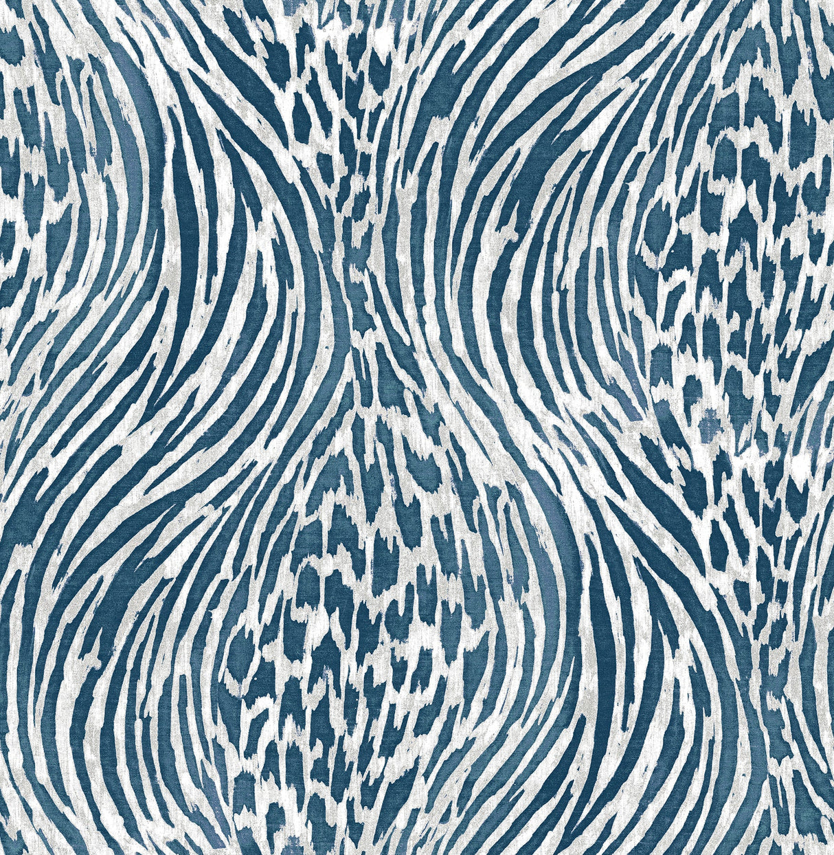 A-Street Prints 2763-24205 Splendid Blue Animal Print Wallpaper