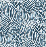 A-Street Prints 2763-24205 Splendid Blue Animal Print Wallpaper