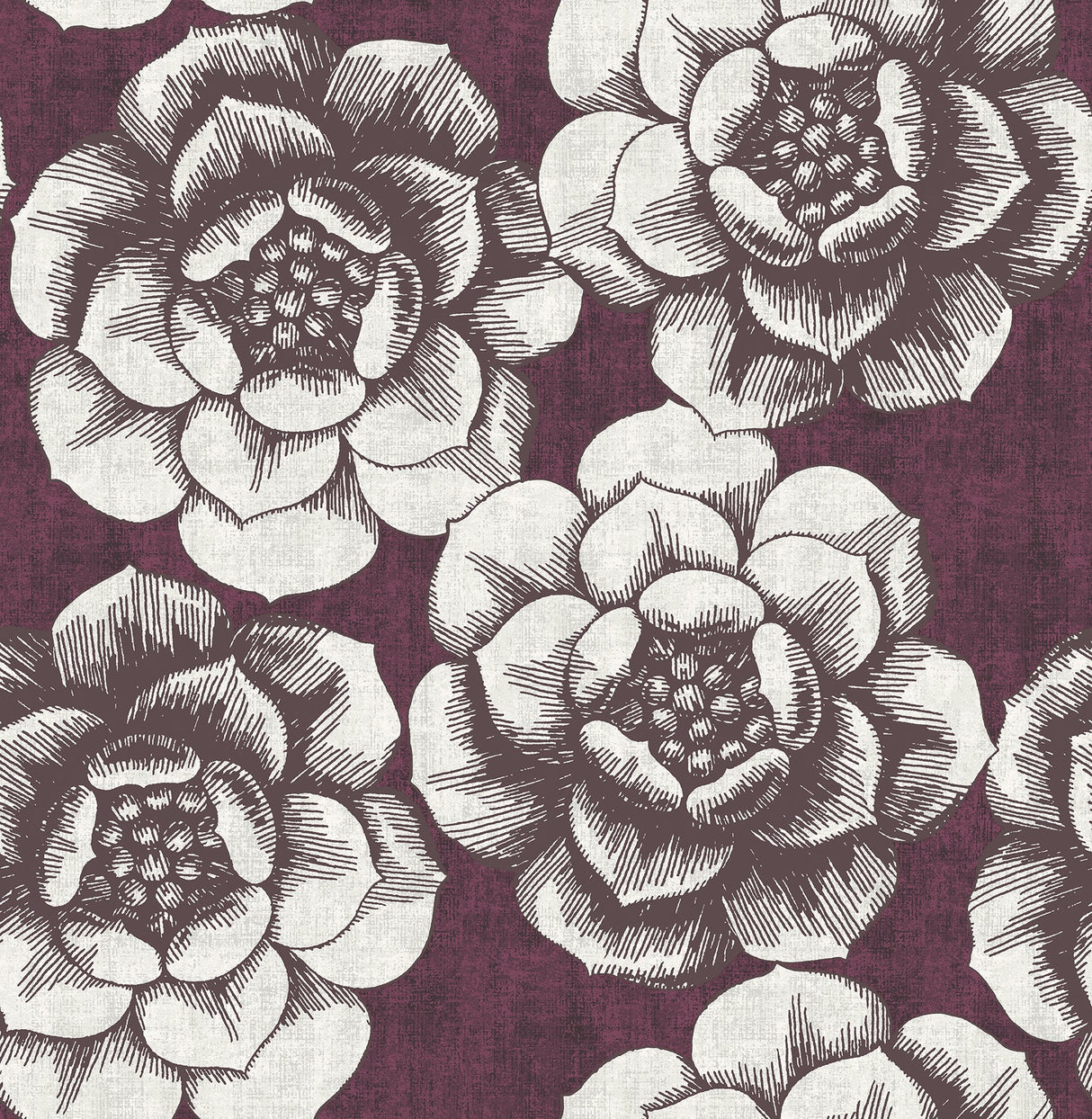 A-Street Prints 2763-24207 Fanciful Plum Floral Wallpaper