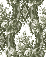 A-Street Prints 2763-24215 Dreamer Green Damask Wallpaper