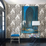 A-Street Prints 2763-24217 Dreamer Grey Damask Wallpaper