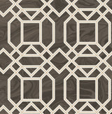 A-Street Prints 2763-24221 Daphne Brown Trellis Wallpaper