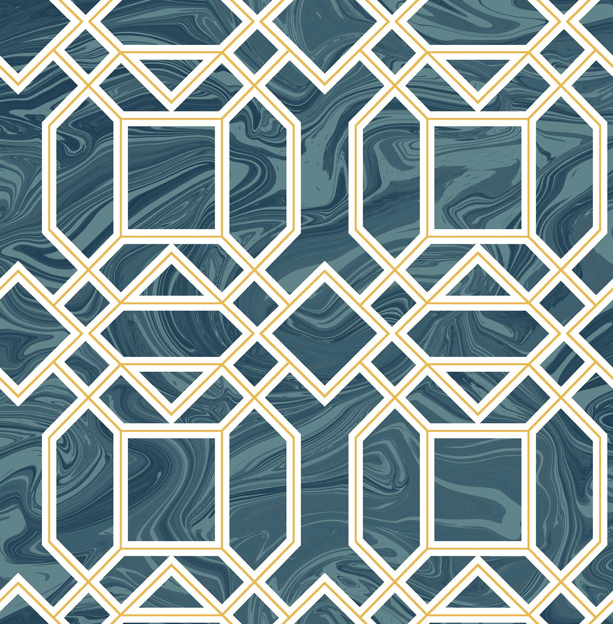 A-Street Prints 2763-24222 Daphne Blue Trellis Wallpaper