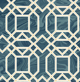 A-Street Prints 2763-24222 Daphne Blue Trellis Wallpaper