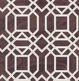 A-Street Prints 2763-24223 Daphne Maroon Trellis Wallpaper