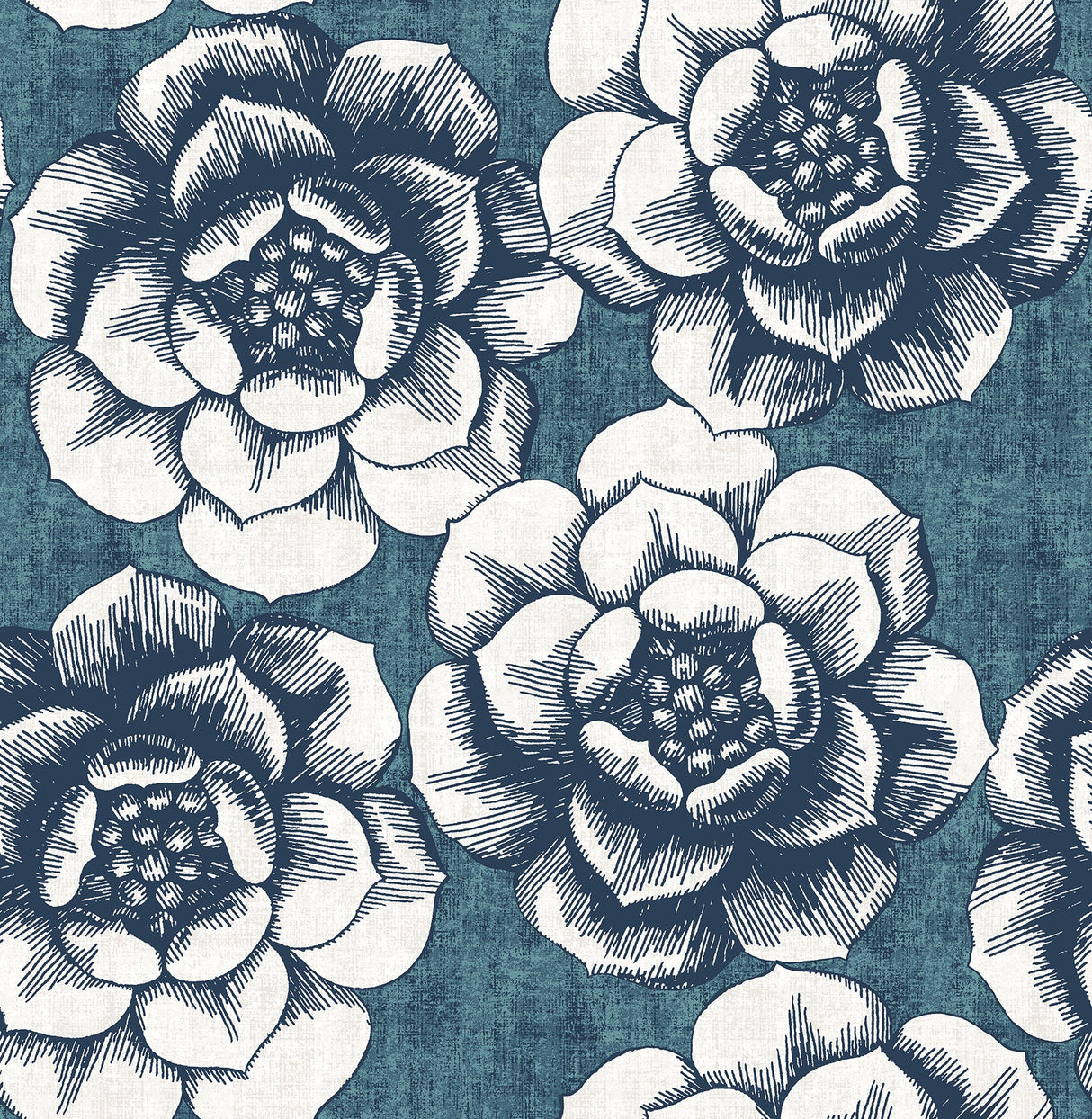 A-Street Prints 2763-24238 Fanciful Blue Floral Wallpaper