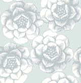 A-Street Prints 2763-24240 Fanciful Silver Floral Wallpaper