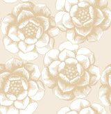 A-Street Prints 2763-24241 Fanciful Gold Floral Wallpaper