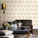 A-Street Prints 2763-24241 Fanciful Gold Floral Wallpaper