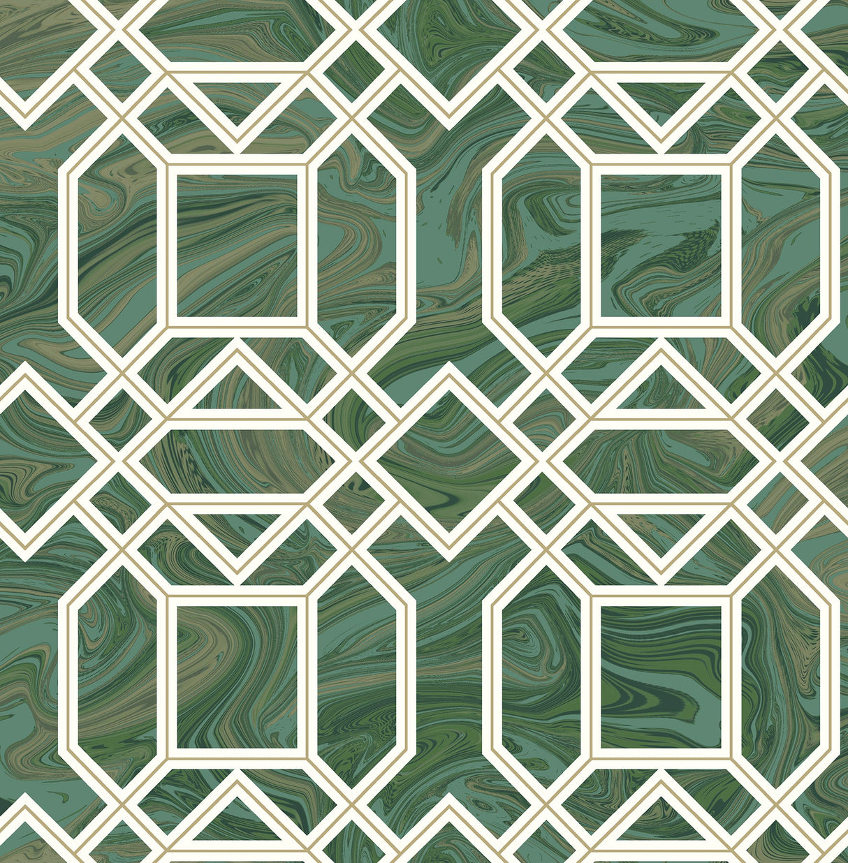 A-Street Prints 2763-24244 Daphne Green Trellis Wallpaper