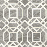 A-Street Prints 2763-24245 Daphne Grey Trellis Wallpaper