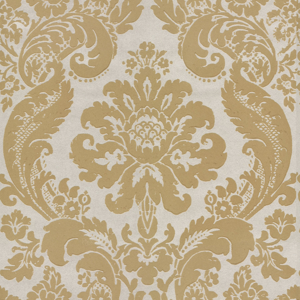 A-Street Prints 2763-87314 Shadow Khaki Flocked Damask Wallpaper